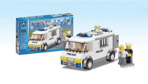 Ladrillos de juguete para hacer vehículos policiales (135 piezas)